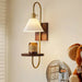 Walnut Shelf Sconce-DWHOME