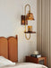 Walnut Shelf Sconce-DWHOME