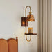 Walnut Shelf Sconce-DWHOME