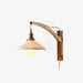 Walnut Swing Arm Wall Lamp.