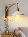 Walnut Swing Arm Wall Lamp.