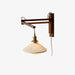 Walnut Swing Arm Wall Lamp.