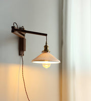 Walnut Telescopic Wall Lamp-DWHOME