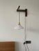 Walnut Telescopic Wall Lamp.