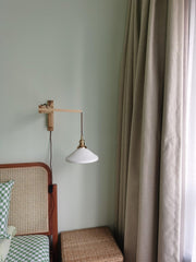 Walnut Telescopic Wall Lamp-DWHOME