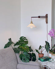 Walnut Telescopic Wall Lamp-DWHOME