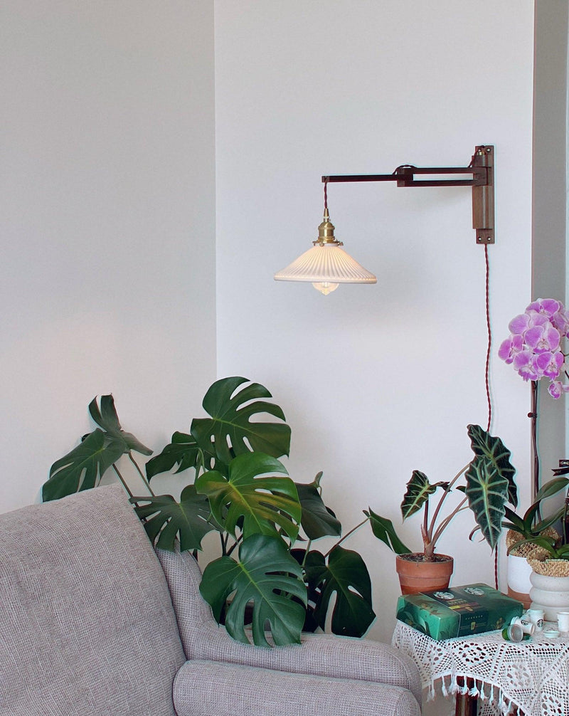 Walnut Telescopic Wall Lamp-DWHOME