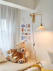 Walnut Telescopic Wall Lamp-DWHOME