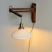 Walnut Telescopic Wall Lamp.