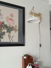 Walnut Telescopic Wall Lamp-DWHOME