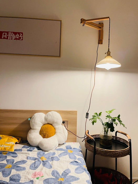 Walnut Telescopic Wall Lamp-DWHOME