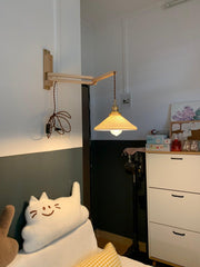 Walnut Telescopic Wall Lamp-DWHOME
