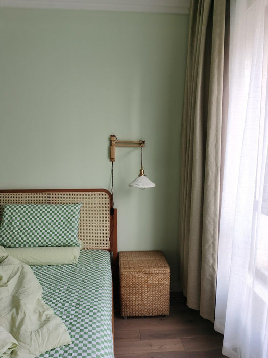 Walnut Telescopic Wall Lamp-DWHOME