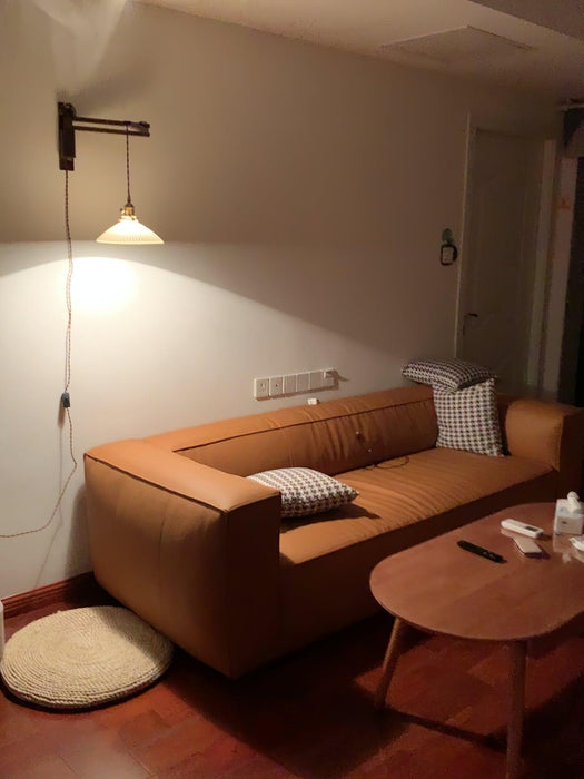 Walnut Telescopic Wall Lamp-DWHOME