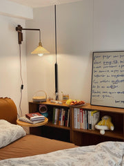 Walnut Telescopic Wall Lamp-DWHOME