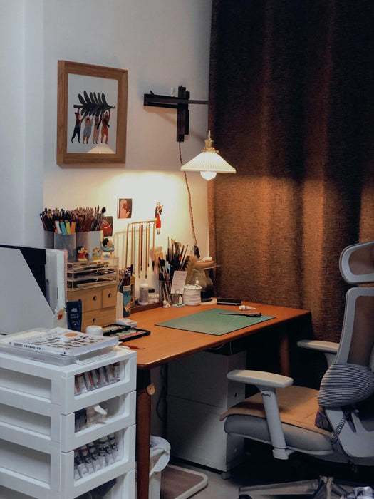 Walnut Telescopic Wall Lamp-DWHOME