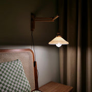 Walnut Telescopic Wall Lamp-DWHOME