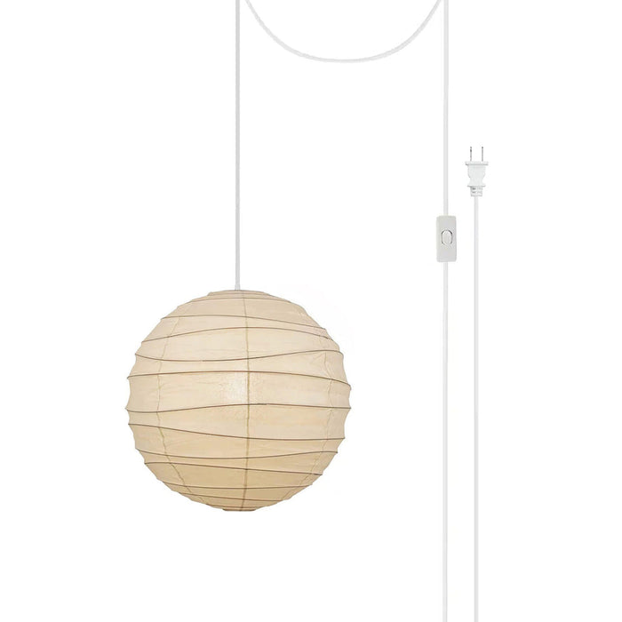 Washi Paper Pendant Swag Lamp