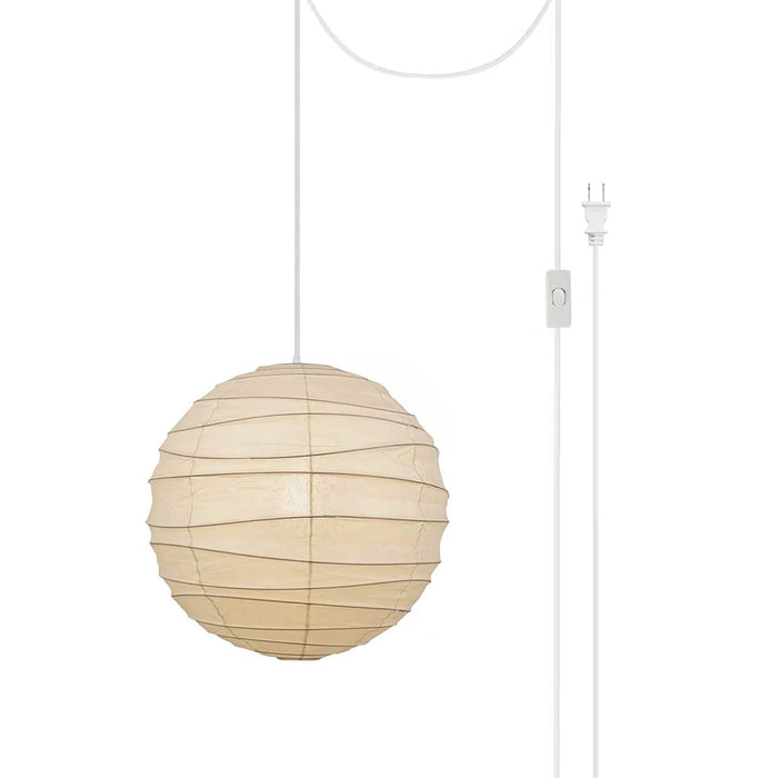 Washi Paper Pendant Swag Lamp