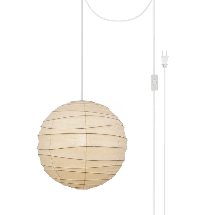 Washi Paper Pendant Swag Lamp