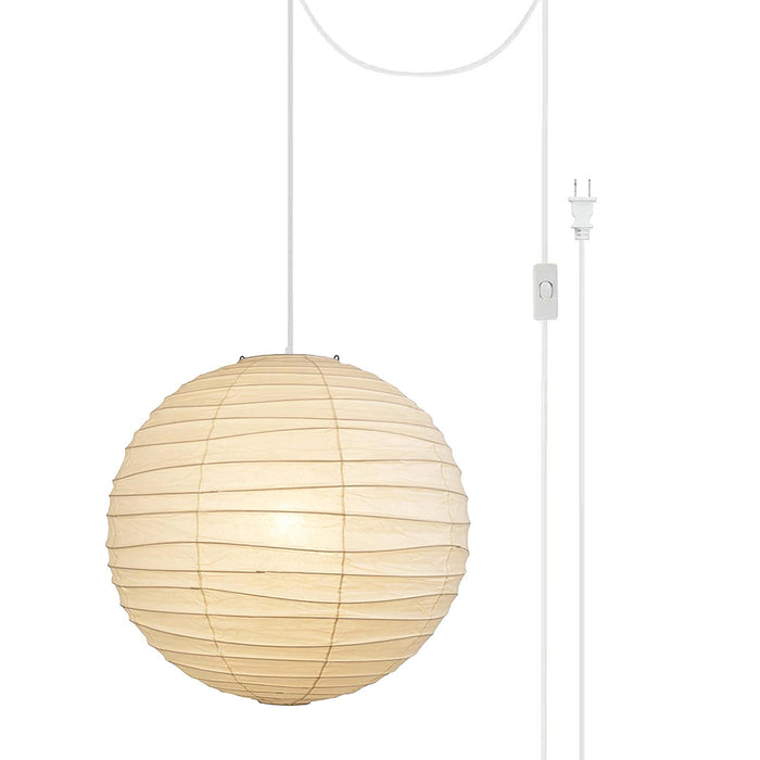 Washi Paper Pendant Swag Lamp