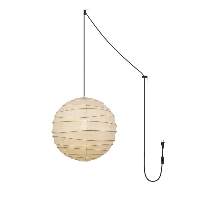 Washi Paper Pendant Swag Lamp