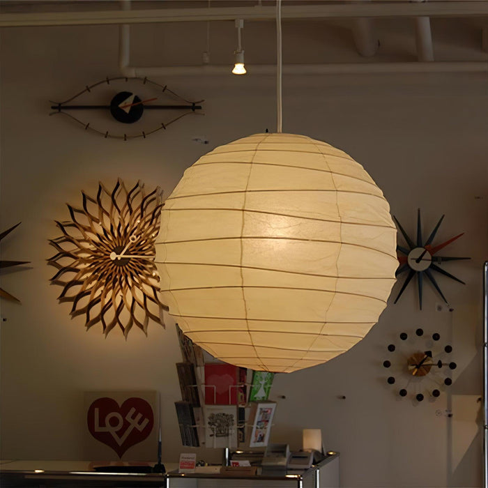 Washi Paper Pendant Swag Lamp.