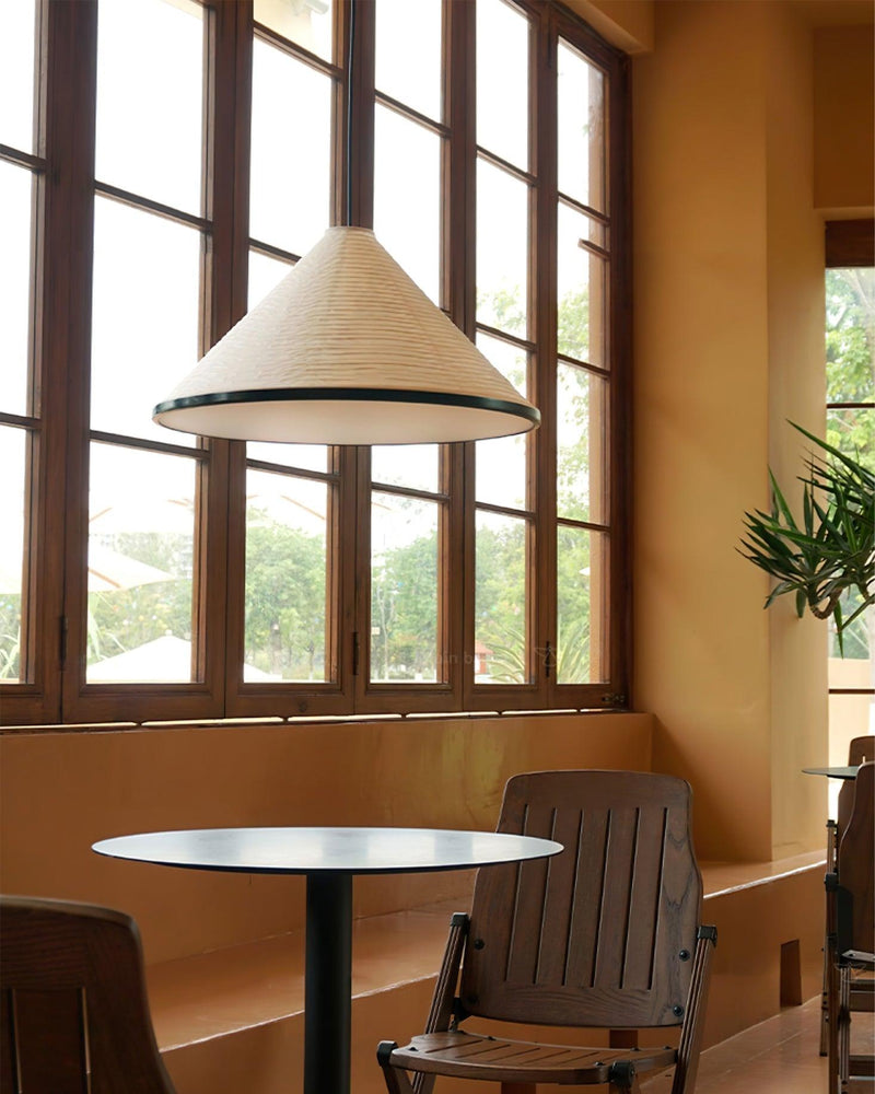 Washi Paper Pyramid Pendant Lamp-DWHOME