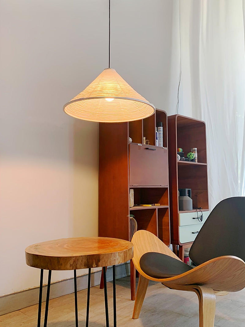 Washi Paper Pyramid Pendant Lamp-DWHOME