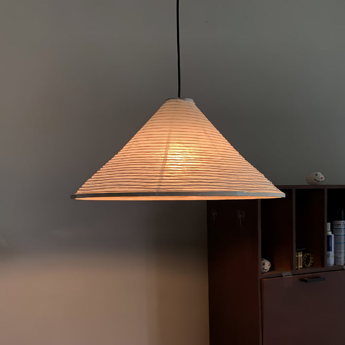 Washi Paper Pyramid Pendant Lamp.