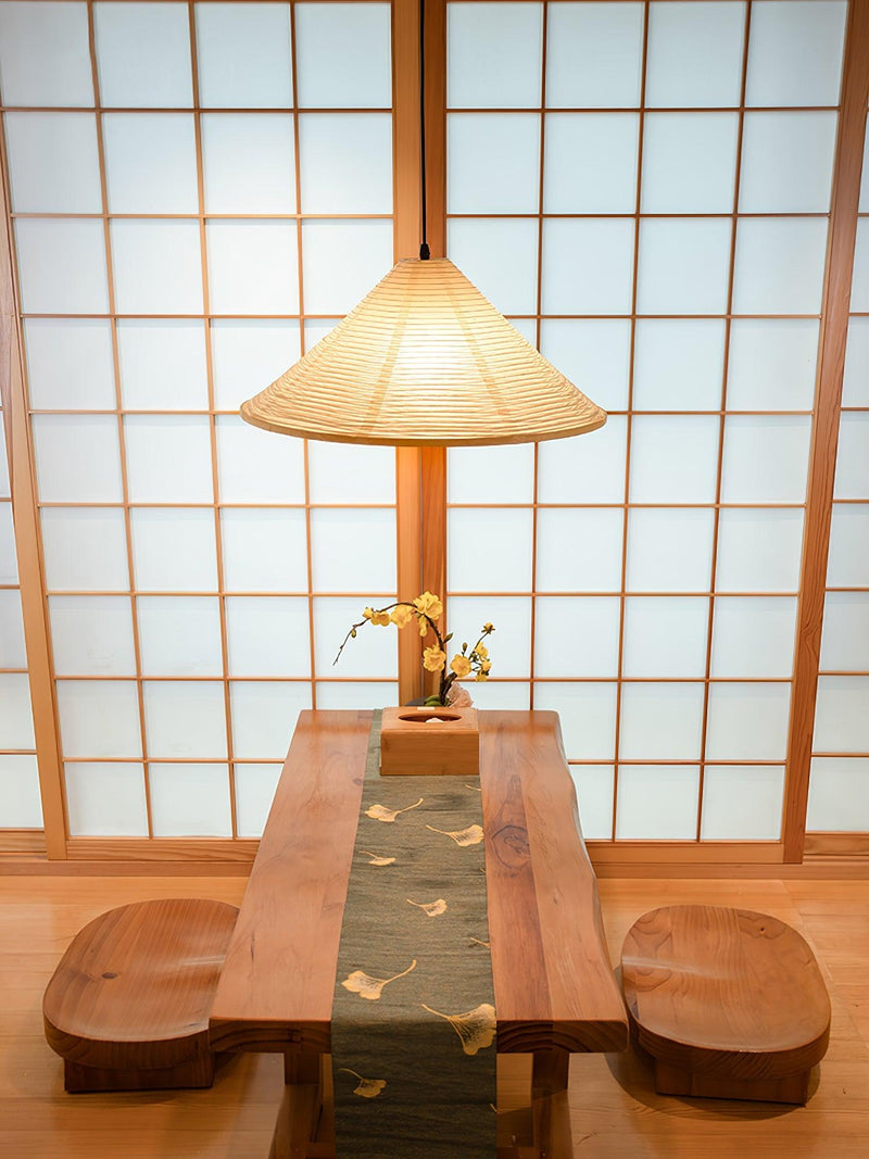 Washi Paper Pyramid Pendant Lamp-DWHOME