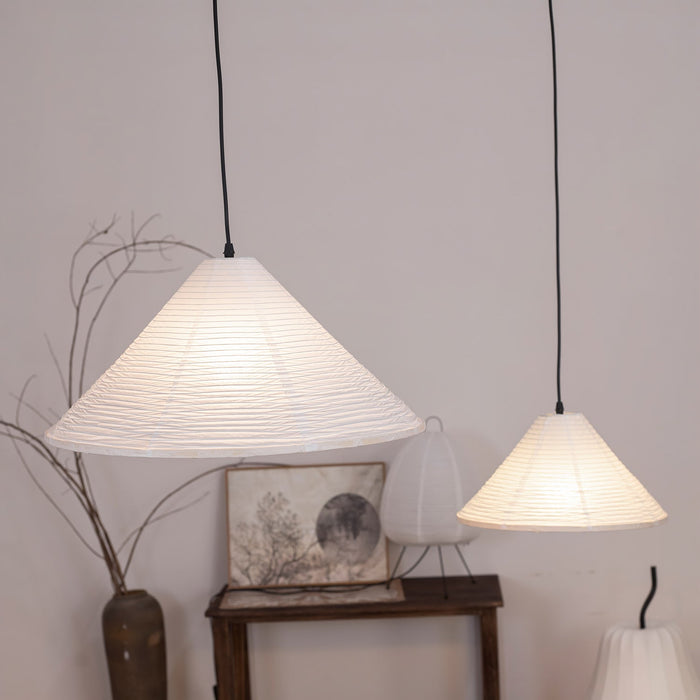 Washi Paper Pyramid Pendant Lamp.