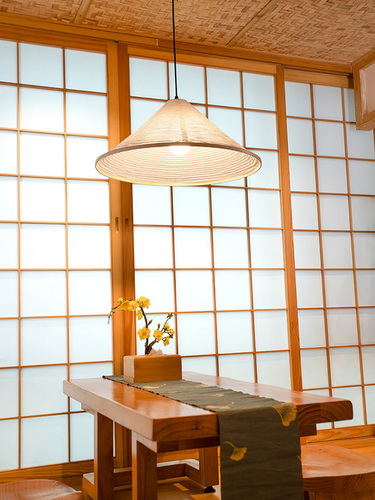 Washi Paper Pyramid Pendant Lamp