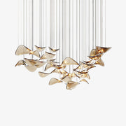 Wave Floating Leaf Chandelier-DWHOME