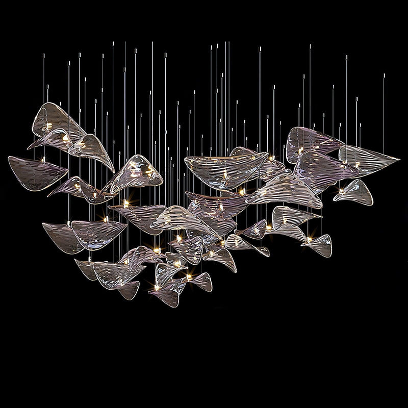 Wave Floating Leaf Chandelier-DWHOME