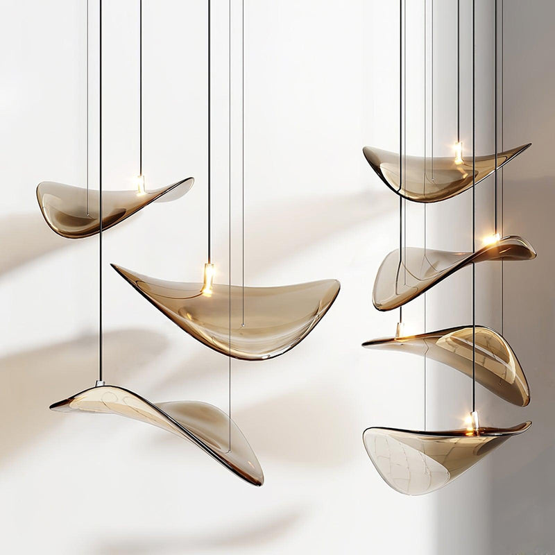 Wave Floating Leaf Chandelier-DWHOME