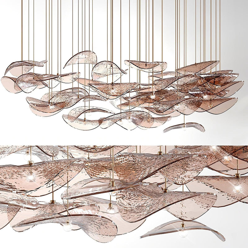 Wave Floating Leaf Chandelier-DWHOME