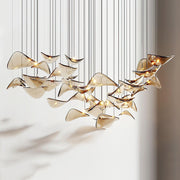 Wave Floating Leaf Chandelier-DWHOME
