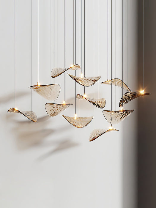 Wave Floating Leaf Chandelier