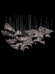 Wave Floating Leaf Chandelier-DWHOME
