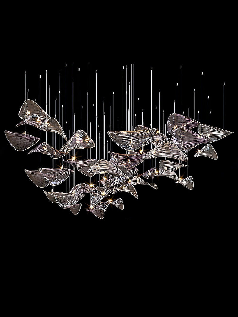 Wave Floating Leaf Chandelier-DWHOME