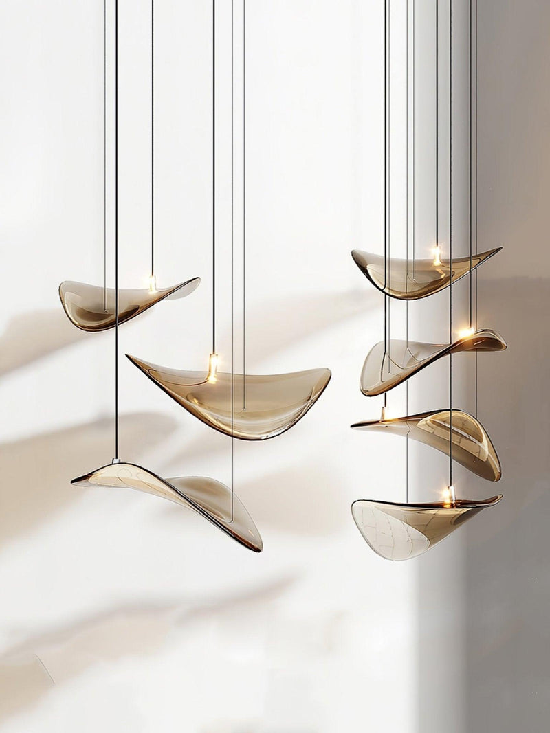 Wave Floating Leaf Chandelier-DWHOME