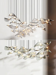 Wave Floating Leaf Chandelier-DWHOME
