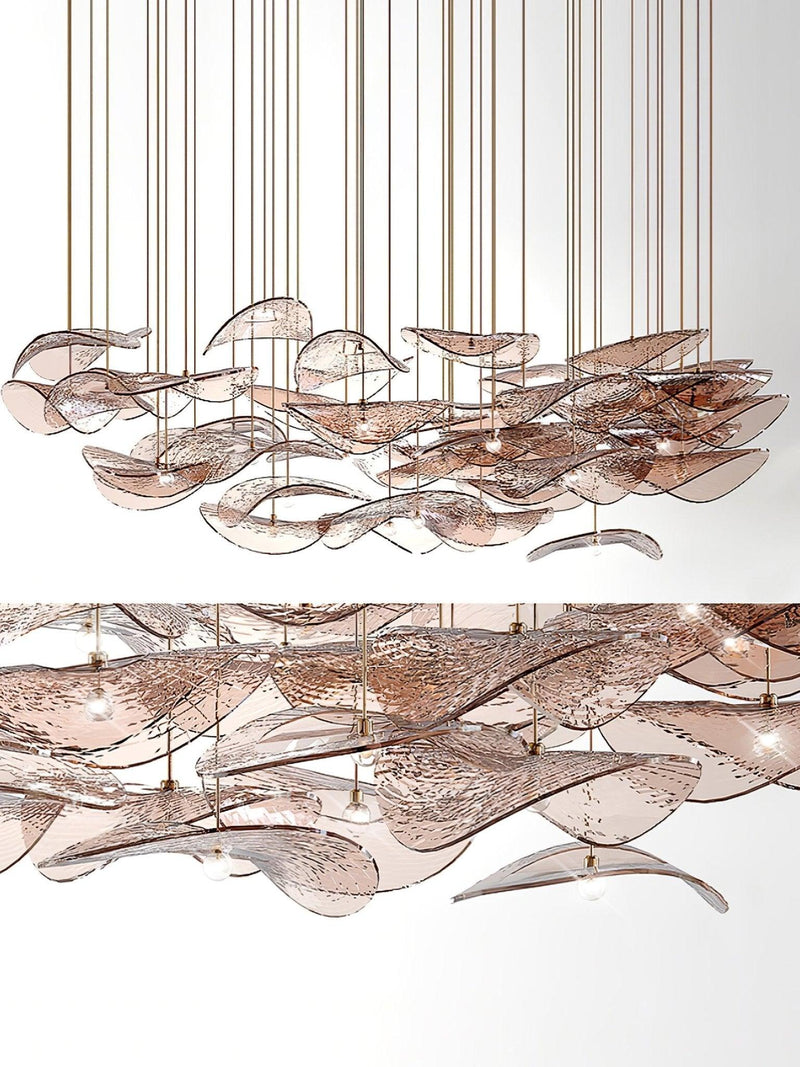 Wave Floating Leaf Chandelier-DWHOME