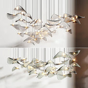 Wave Floating Leaf Chandelier-DWHOME