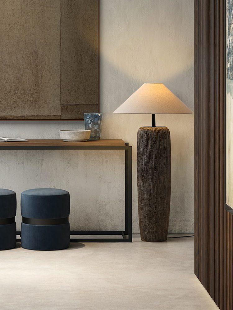 Weathered Wood Grain Floor Lamp-DWHOME