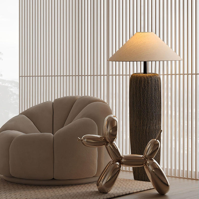 Weathered Wood Grain Floor Lamp-DWHOME