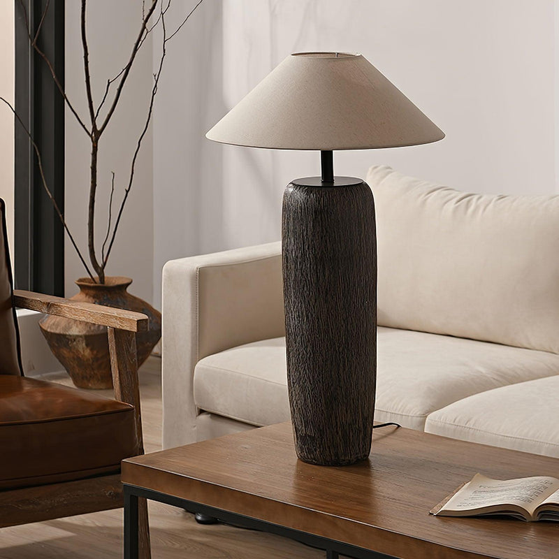 Weathered Wood Grain Floor Lamp-DWHOME