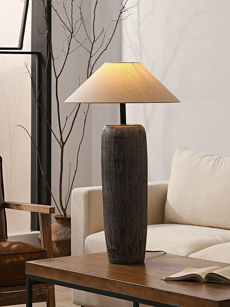 Weathered Wood Grain Floor Lamp-DWHOME