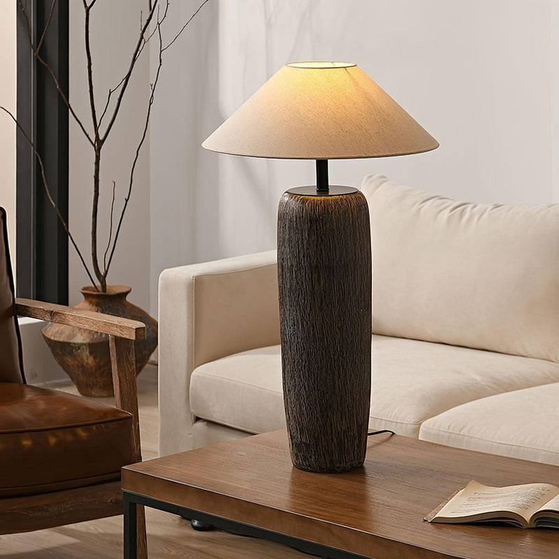 Weathered Wood Grain Floor Lamp-DWHOME